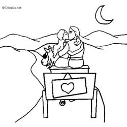 Dibujo para colorear: Luna (Naturaleza y Estaciones) #155667 - Dibujos para Colorear e Imprimir Gratis