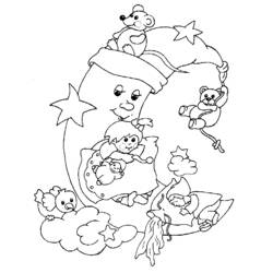 Dibujo para colorear: Luna Creciente (Naturaleza y Estaciones) #162662 - Dibujos para Colorear e Imprimir Gratis