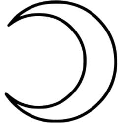 Dibujos para colorear: Luna Creciente - Dibujos para Colorear e Imprimir Gratis