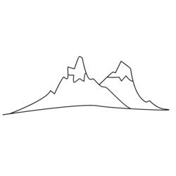 Dibujo para colorear: Montaña (Naturaleza y Estaciones) #156671 - Dibujos para Colorear e Imprimir Gratis