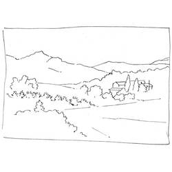 Dibujo para colorear: Montaña (Naturaleza y Estaciones) #156672 - Dibujos para Colorear e Imprimir Gratis