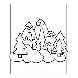 Dibujo para colorear: Montaña (Naturaleza y Estaciones) #156714 - Dibujos para Colorear e Imprimir Gratis