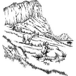 Dibujo para colorear: Montaña (Naturaleza y Estaciones) #156739 - Dibujos para Colorear e Imprimir Gratis