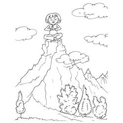 Dibujo para colorear: Montaña (Naturaleza y Estaciones) #156745 - Dibujos para Colorear e Imprimir Gratis