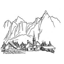 Dibujo Montaña (Naturaleza y Estaciones) #201841 para imprimir y colorear