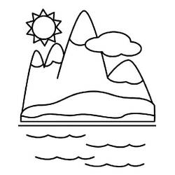 Dibujo Montaña (Naturaleza y Estaciones) #201844 para imprimir y colorear