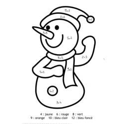 Dibujo para colorear: Muñeco de Nieve (Naturaleza y Estaciones) #89187 - Dibujos para Colorear e Imprimir Gratis