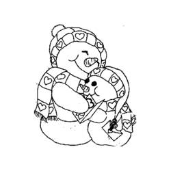 Dibujo Muñeco de Nieve (Naturaleza y Estaciones) #89208 para imprimir y colorear