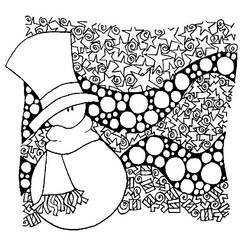 Dibujo Muñeco de Nieve (Naturaleza y Estaciones) #89222 para imprimir y colorear
