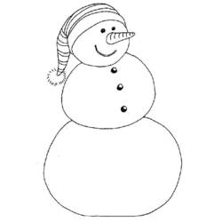Dibujo para colorear: Muñeco de Nieve (Naturaleza y Estaciones) #89254 - Dibujos para Colorear e Imprimir Gratis