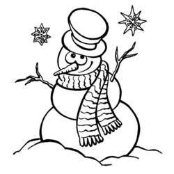 Dibujos para colorear: Muñeco de Nieve - Dibujos para Colorear e Imprimir Gratis