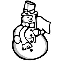 Dibujo Muñeco de Nieve (Naturaleza y Estaciones) #89352 para imprimir y colorear