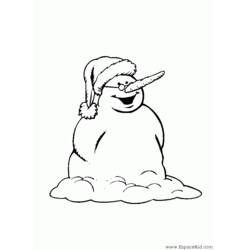 Dibujo Muñeco de Nieve (Naturaleza y Estaciones) #89373 para imprimir y colorear