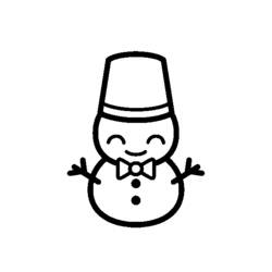 Dibujo para colorear: Muñeco de Nieve (Naturaleza y Estaciones) #89489 - Dibujos para Colorear e Imprimir Gratis