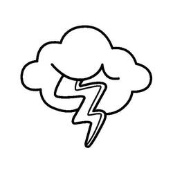 Dibujo para colorear: Nube y Tormenta (Naturaleza y Estaciones) #193529 - Dibujos para Colorear e Imprimir Gratis