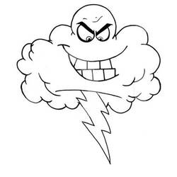 Dibujo para colorear: Nube y Tormenta (Naturaleza y Estaciones) #193530 - Dibujos para Colorear e Imprimir Gratis