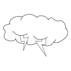 Dibujo para colorear: Nube y Tormenta (Naturaleza y Estaciones) #193532 - Dibujos para Colorear e Imprimir Gratis