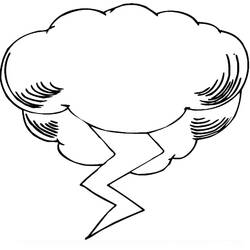 Dibujo para colorear: Nube y Tormenta (Naturaleza y Estaciones) #193533 - Dibujos para Colorear e Imprimir Gratis