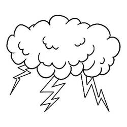 Dibujo para colorear: Nube y Tormenta (Naturaleza y Estaciones) #193535 - Dibujos para Colorear e Imprimir Gratis