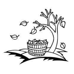 Dibujo para colorear: Otoño (Naturaleza y Estaciones) #164190 - Dibujos para Colorear e Imprimir Gratis