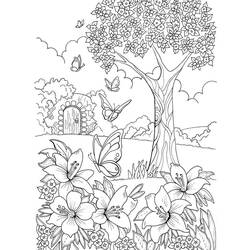 Dibujo para colorear: Paisaje (Naturaleza y Estaciones) #193969 - Dibujos para Colorear e Imprimir Gratis