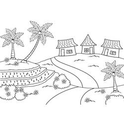 Dibujo para colorear: Paisaje (Naturaleza y Estaciones) #193972 - Dibujos para Colorear e Imprimir Gratis