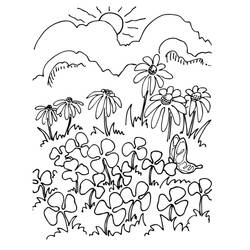 Dibujo para colorear: Paisaje (Naturaleza y Estaciones) #193988 - Dibujos para Colorear e Imprimir Gratis