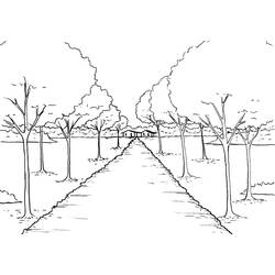 Dibujo para colorear: Paisaje (Naturaleza y Estaciones) #194011 - Dibujos para Colorear e Imprimir Gratis