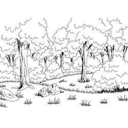 Dibujo para colorear: Paisaje (Naturaleza y Estaciones) #194016 - Dibujos para Colorear e Imprimir Gratis