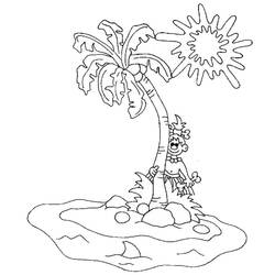 Dibujo para colorear: Palmera (Naturaleza y Estaciones) #161144 - Dibujos para Colorear e Imprimir Gratis