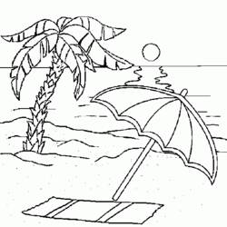 Dibujo para colorear: Palmera (Naturaleza y Estaciones) #161145 - Dibujos para Colorear e Imprimir Gratis