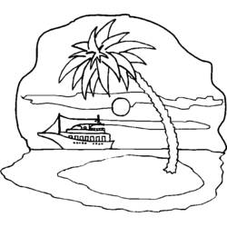 Dibujo para colorear: Palmera (Naturaleza y Estaciones) #161179 - Dibujos para Colorear e Imprimir Gratis