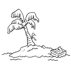 Dibujo para colorear: Palmera (Naturaleza y Estaciones) #161214 - Dibujos para Colorear e Imprimir Gratis