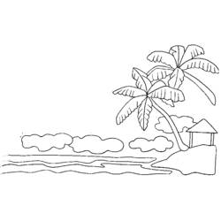 Dibujo para colorear: Palmera (Naturaleza y Estaciones) #161292 - Dibujos para Colorear e Imprimir Gratis