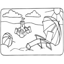 Dibujo para colorear: Playa (Naturaleza y Estaciones) #158965 - Dibujos para Colorear e Imprimir Gratis