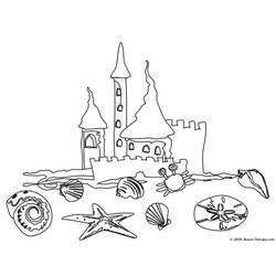 Dibujo para colorear: Playa (Naturaleza y Estaciones) #158967 - Dibujos para Colorear e Imprimir Gratis