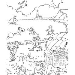 Dibujo para colorear: Playa (Naturaleza y Estaciones) #158972 - Dibujos para Colorear e Imprimir Gratis