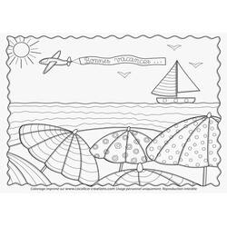 Dibujo para colorear: Playa (Naturaleza y Estaciones) #158992 - Dibujos para Colorear e Imprimir Gratis