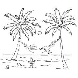 Dibujo para colorear: Playa (Naturaleza y Estaciones) #158998 - Dibujos para Colorear e Imprimir Gratis