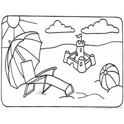 Dibujo para colorear: Playa (Naturaleza y Estaciones) #159034 - Dibujos para Colorear e Imprimir Gratis