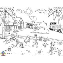Dibujo para colorear: Playa (Naturaleza y Estaciones) #159035 - Dibujos para Colorear e Imprimir Gratis