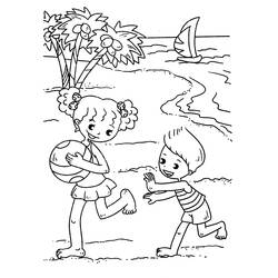 Dibujo para colorear: Playa (Naturaleza y Estaciones) #159072 - Dibujos para Colorear e Imprimir Gratis