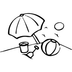 Dibujo para colorear: Playa (Naturaleza y Estaciones) #159075 - Dibujos para Colorear e Imprimir Gratis