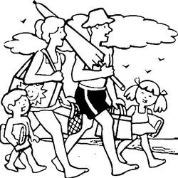 Dibujo para colorear: Playa (Naturaleza y Estaciones) #159080 - Dibujos para Colorear e Imprimir Gratis