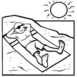Dibujo para colorear: Playa (Naturaleza y Estaciones) #159125 - Dibujos para Colorear e Imprimir Gratis