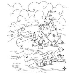 Dibujo para colorear: Playa (Naturaleza y Estaciones) #159130 - Dibujos para Colorear e Imprimir Gratis