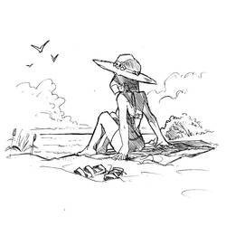 Dibujo para colorear: Playa (Naturaleza y Estaciones) #159178 - Dibujos para Colorear e Imprimir Gratis