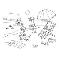 Dibujo para colorear: Playa (Naturaleza y Estaciones) #159200 - Dibujos para Colorear e Imprimir Gratis