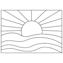Dibujo para colorear: Puesta de Sol (Naturaleza y Estaciones) #216020 - Dibujos para Colorear e Imprimir Gratis