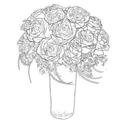 Dibujo para colorear: Ramo de Flores (Naturaleza y Estaciones) #160732 - Dibujos para Colorear e Imprimir Gratis